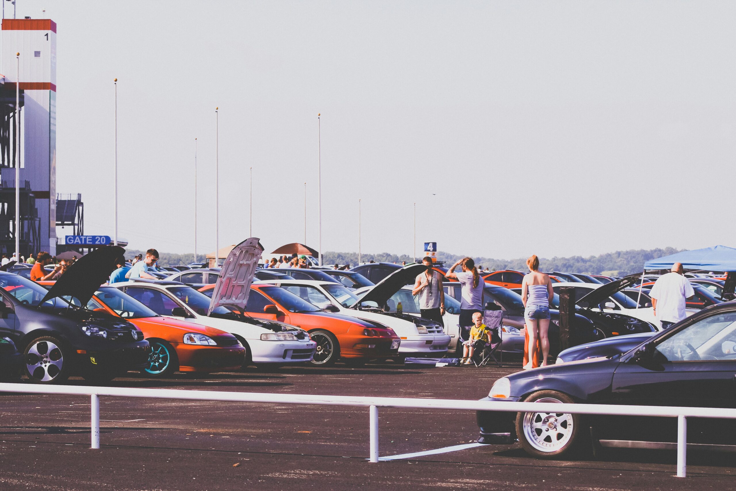 assorted cars on parking area