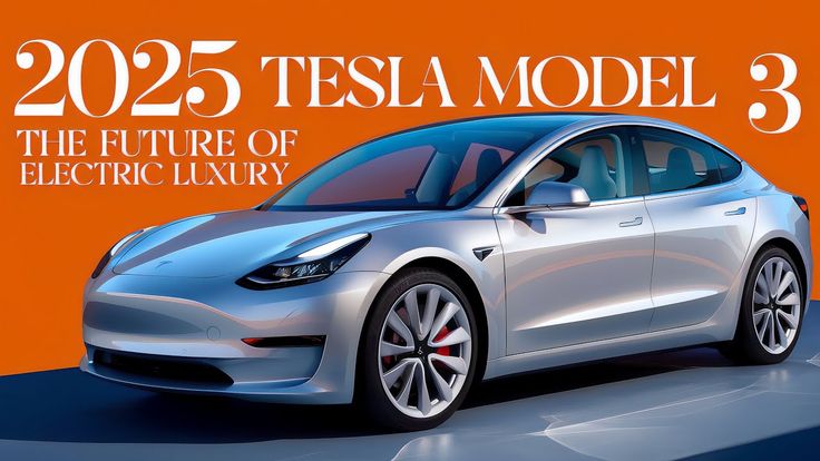 2025 Tesla Model 3 showcases futuristic electric luxury in sleek silver design, highlighting innovation in automotive technology.