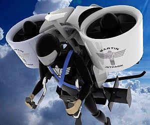 Sherp ATV - Engine Stories Pilot flies with Martin Jetpack in the sky, showcasing advanced personal flight technology and innovation above the clouds.